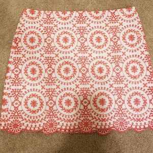 LOFT Embroidered Skirt